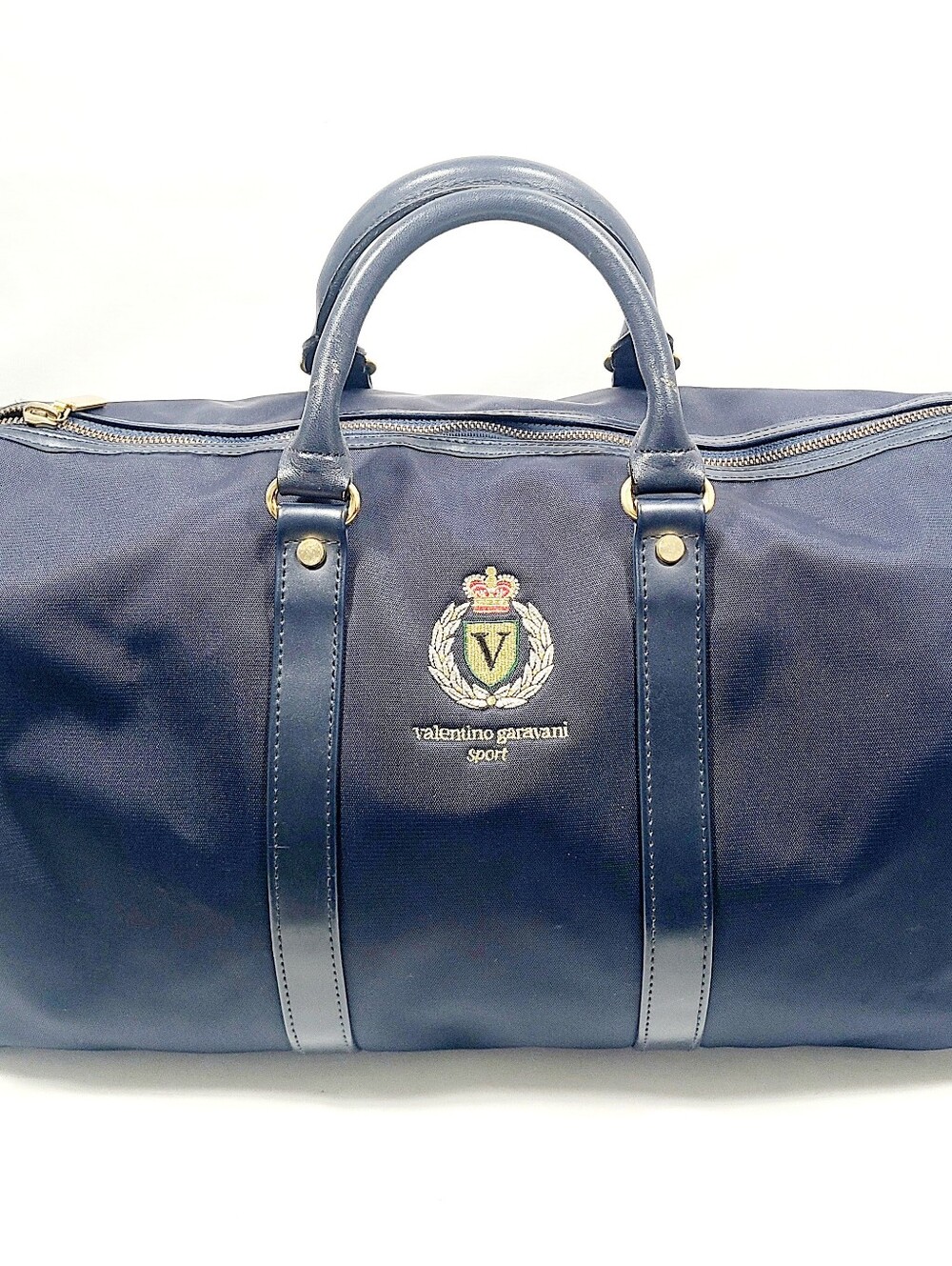Valentino Garavani Canvas Leather Travel Bag